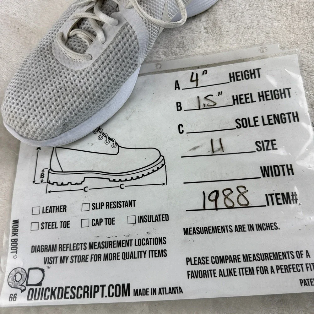 Nike Revolution 4 Mens US 11 Pure Platinum White Gray Mesh‎ Lace Up Running Shoe